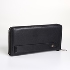 Портмоне-клатч мужской на молнии, с картхолдером, чёрное - Фото 6