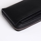 Портмоне-клатч мужской на молнии, с картхолдером, чёрное - Фото 4