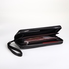 Портмоне-клатч мужской на молнии, с картхолдером, чёрное - Фото 2