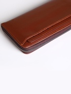 Портмоне-клатч мужской на молнии, с картхолдером, рыжее - Фото 4