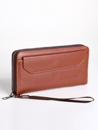 Портмоне-клатч мужской на молнии, рыжее - Фото 6