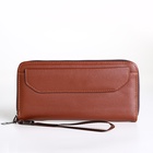 Портмоне-клатч мужской на молнии, рыжее - Фото 4
