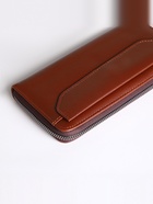 Портмоне-клатч мужской на молнии, рыжее - Фото 3