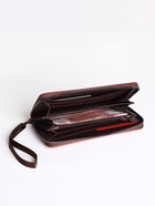 Портмоне-клатч мужской на молнии, рыжее - Фото 2