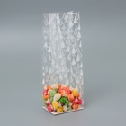 Пакет подарочный новогодний с жёстким дном, прозрачный с ёлками, 6×8×23 см - Фото 1