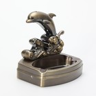 Зажигалка настольная с пепельницей, газовая «Дельфин» - Фото 2