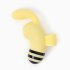 Вибратор пальчиковый с вакуумно-волновым стимулятором, 15 режимов, силикон, желтый - Фото 5