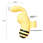 Вибратор пальчиковый с вакуумно- волновым стимулятором, 15 режимов, ABS, силикон, желтый 10553335 - фото 14247624