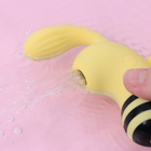 Вибратор пальчиковый с вакуумно-волновым стимулятором, 15 режимов, силикон, желтый - Фото 7