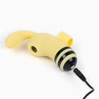 Вибратор пальчиковый с вакуумно-волновым стимулятором, 15 режимов, силикон, желтый - Фото 9