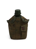 Фляжка армейская походная Adventure, 1 л, для воды, с котелком, пластик, зелёная, чехла, мох - Фото 2