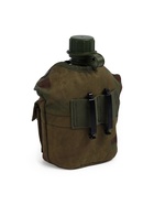 Фляжка армейская походная Adventure, 1 л, для воды, с котелком, пластик, зелёная, чехла, мох - Фото 3