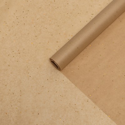 Бумага упаковочная тишью, «Конфетти», натуральный, 50 см × 10 м