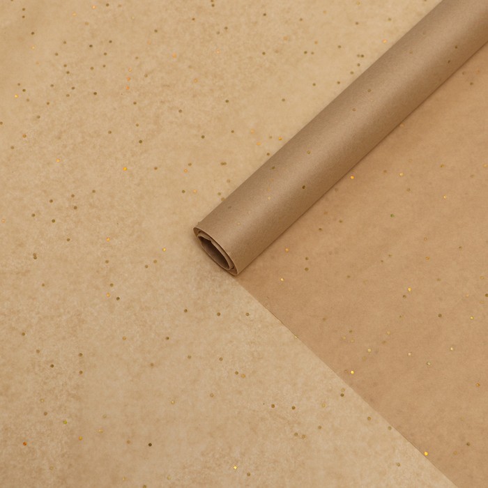 Бумага упаковочная тишью, «Конфетти», натуральный, 50 см × 10 м - Фото 1