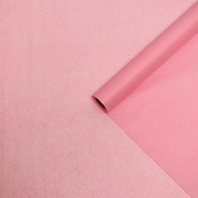 Бумага упаковочная тишью, розовый, 50 см × 10 м