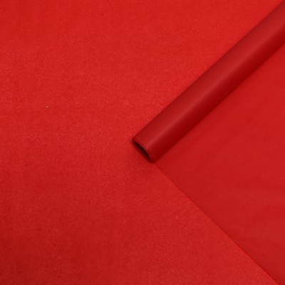 Бумага упаковочная тишью, красный, 50 см × 10 м