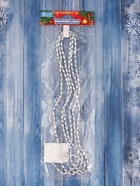 Бусы на ёлку 2 м d=3 мм «Овалы грани» серебро 10480527