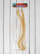 Бусы на ёлку «Овалы грани», 2 м, d=3 мм, золотистый 10480528