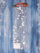 Бусы на ёлку «Листья», длина 2 м, d=12 мм, серебристые 10480532