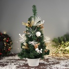 Искусственная ёлка настольная «Зимнее волшебство. Ветка ажурная», 62 см, ветки ПВХ отгибаются - Фото 2