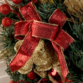 Искусственная ёлка настольная «Зимнее волшебство. Цветочная», 50×24 см, ПВХ ветки отгибаются