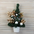 Искусственная ёлка настенная «Зимнее волшебство. Ветка ажурная», 40×24 см, ПВХ ветки отгибаются - Фото 2