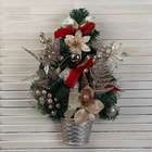 Искусственная ёлка настенная «Зимнее волшебство. Магнолия золотая», 50×26 см, ПВХ ветки отгибаются - Фото 2