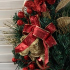 Искусственная ёлка настенная «Зимнее волшебство. Цветочная», 40×23 см, ПВХ ветки отгибаются - Фото 3