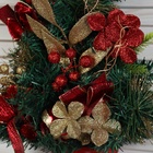 Искусственная ёлка настенная «Зимнее волшебство. Цветочная», 50×27 см, ПВХ ветки отгибаются - Фото 3