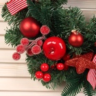 Венок новогодний d=33 см «Зимнее волшебство. Снежное яблочко» яблоки, шары, ягоды - Фото 3