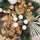 Венок новогодний d=34 см «Зимнее волшебство. Ветка ажурная», золотистый - Фото 2