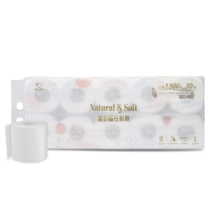 Туалетная бумага Natural & Soft, 3 слоя, 10 рулонов, 36 метров - Фото 1