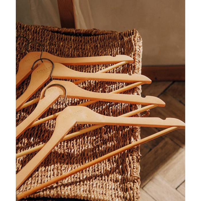 Плечики - вешалки для одежды SL Home, 4 шт., дерево лотос, 44×24.5 см