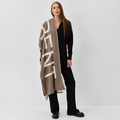 Шарф женский двусторонний MIST, коричневый, размер 47×226 см