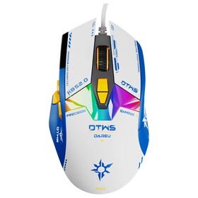 Мышь игровая проводная Dareu A980 White-Blue