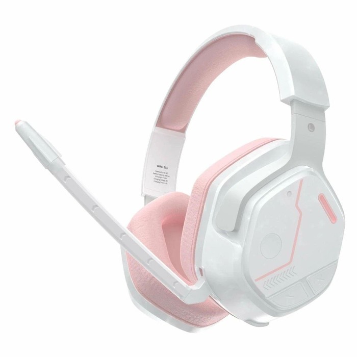 Гарнитура игровая беспроводная EH755 White-Pink (белый/розовый), подключение 2.4GHz+Bluetoo   107557 - фото 51646842