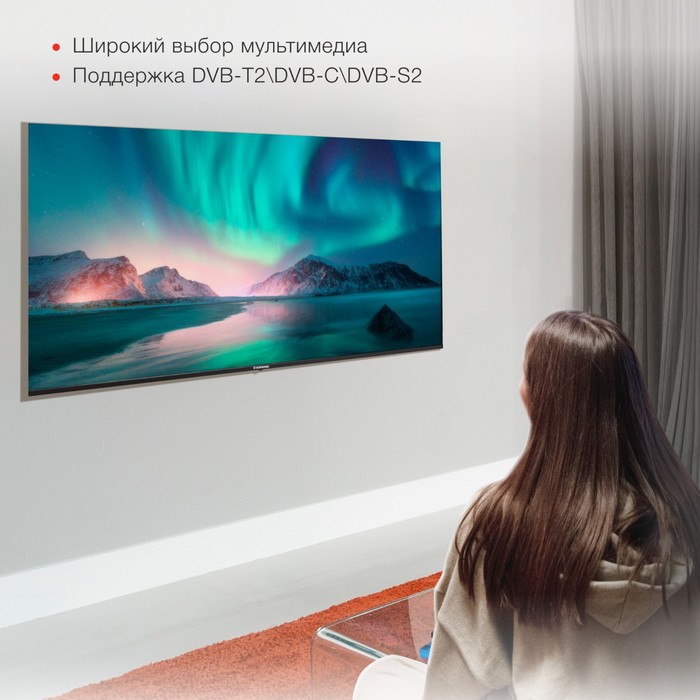 Телевизор LED Starwind 65" SW-LED65UG403 Яндекс.ТВ Frameless черный 4K Ultra HD 60Hz DVB-T   1029548 - фото 51640351