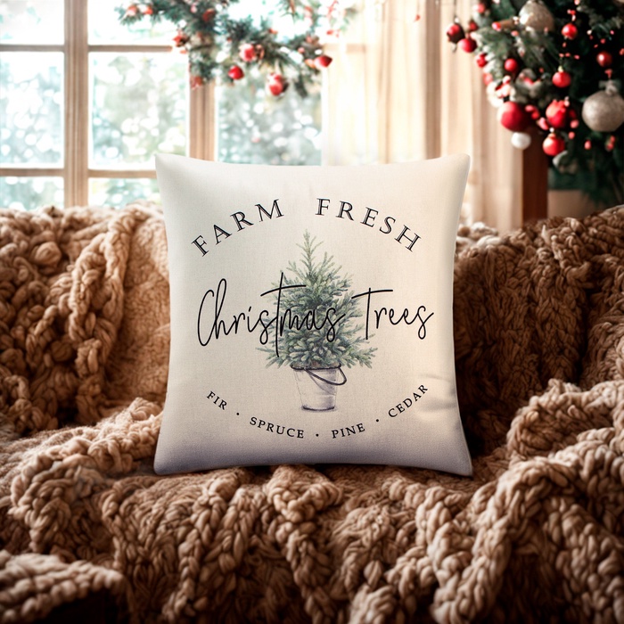 Наволочка декоративная "Этель" Christmas trees 40х40±6 см, 100% хлопок - Фото 1
