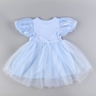 Карнавальный костюм «Снежинка»: ободок, платье голубое, рост 98-104 см - Фото 5