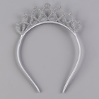 Карнавальный костюм «Снежинка»: ободок, платье голубое, рост 98-104 см - Фото 6