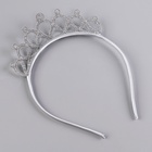 Карнавальный костюм «Снежинка»: ободок, платье голубое, рост 98-104 см - Фото 7