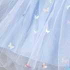 Карнавальный костюм «Снежинка»: ободок, платье голубое, рост 104-110 см - Фото 4