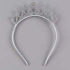 Карнавальный костюм «Снежинка»: ободок, платье голубое, рост 104-110 см - Фото 6