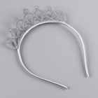 Карнавальный костюм «Снежинка»: ободок, платье голубое, рост 104-110 см - Фото 7