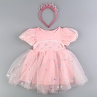 Карнавальный костюм «Стильная принцесса»: ободок, платье розовое, рост 104-110 см - Фото 2