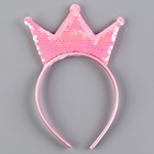 Карнавальный набор «Стильная принцесса», ободок, платье с короной, рост 98 см, розовый - Фото 6