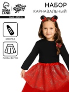 Карнавальный набор «Мышка с бантиком»: пачка, заколки, резинка - Фото 1