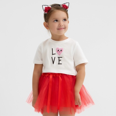 Набор для фотосессии KAFTAN «Цветочек»: юбка трехслойная и ободок, 25 см