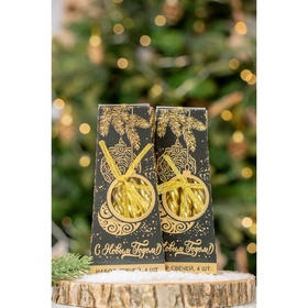 Свечи «Новогодние», набор 8 шт., 1.5 см×1.5 см×15 см