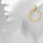 Серьги металл «Змея» кольцо соблазна, цвет чёрный в золоте - Фото 5